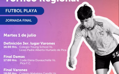 Se juegan las finales del Torneo Regional de Fútbol Playa Escolar en Iquique